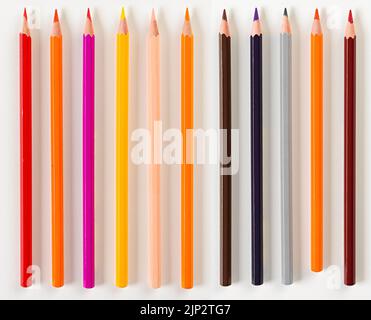 crayon, multi colored, wood pen, crayons, multi coloreds, wood pens Stock Photo