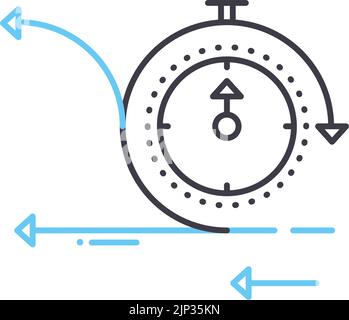 agile development line icon, outline symbol, vector illustration, concept sign Stock Vector