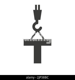 Letter T Construction Logo Template. Construction Logo Crane Concept Symbol Stock Vector