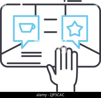 augmented reality line icon, outline symbol, vector illustration, concept sign Stock Vector