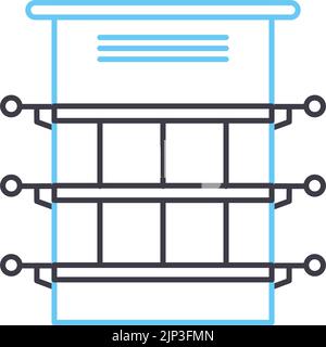 build planning line icon, outline symbol, vector illustration, concept sign Stock Vector