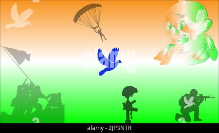 Indian Army soilder saluting falg of India on Happy Republic Day - Stock  Image - Everypixel