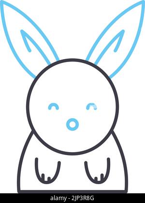 bunny line icon, outline symbol, vector illustration, concept sign Stock Vector