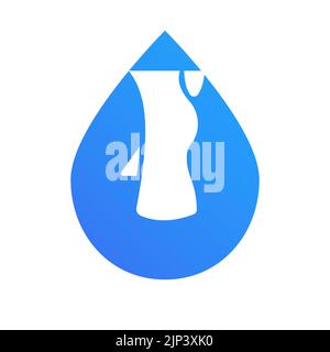 Foot Care Logo Concept with Water Shape. Foot Surgery and Treatment Logo Stock Vector