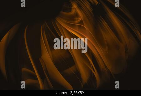 abstract silk waves on dark background Stock Photo