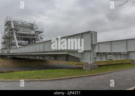 Pegasus bridge memorial in Museum at Ranville in Lower Normandy Stock Photo