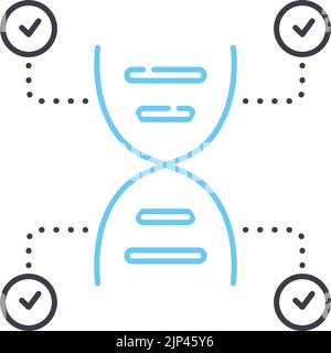 biological factors line icon, outline symbol, vector illustration, concept sign Stock Vector