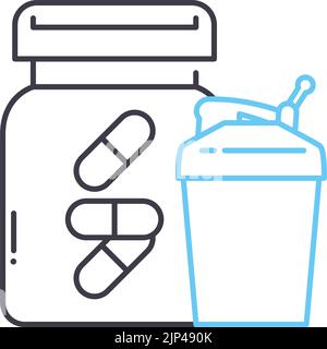 Muscle icons set outline vector. Fiber tissue. Muscular body Stock ...