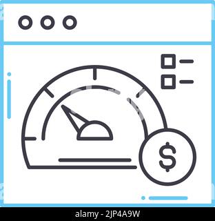 balanced mixer line icon, outline symbol, vector illustration, concept sign Stock Vector