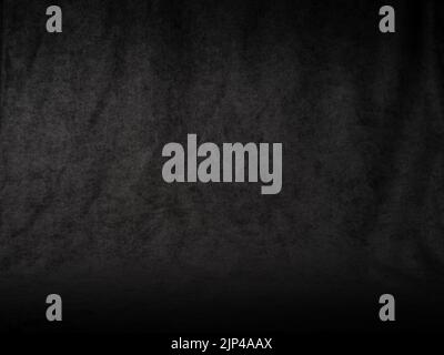 dark, uniform background from natural woven fabric for a project or as a background for an inscription or a painting Stock Photo