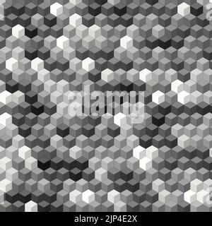 Illustration of Colorful isometric 3D cube with abstract multicolor pattern background wallpaper Stock Photo