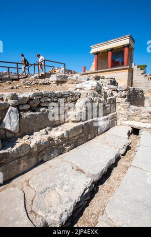 Crete Temple archaeological remains and buildings of the minoan temple and palace at ...