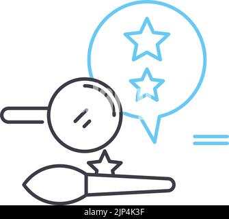 brand awareness line icon, outline symbol, vector illustration, concept sign Stock Vector