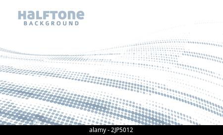 Abstract bluish grey dotted surface with halftone effect. Vector graphics Stock Vector