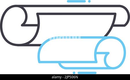 cinnamon line icon, outline symbol, vector illustration, concept sign Stock Vector