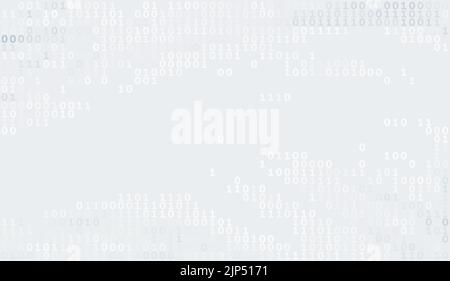 Simple light gray binary code background with ones and zeros. Vector graphic pattern Stock Vector