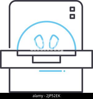ct scan line icon, outline symbol, vector illustration, concept sign Stock Vector