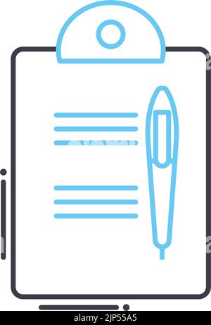 enroll line icon, outline symbol, vector illustration, concept sign Stock Vector