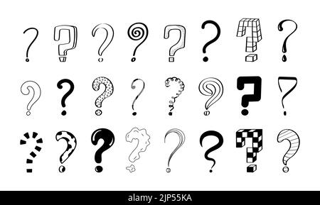 Doubt line vector icons and signs. Hesitation, Misgiving, Dubiety ...