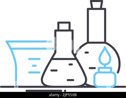 chemical equipment line icon, outline symbol, vector illustration, concept sign Stock Vector