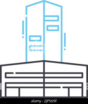 Condominium building thin line icon Stock Vector Image & Art - Alamy