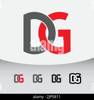 Letter D and G logo design vector template Stock Vector