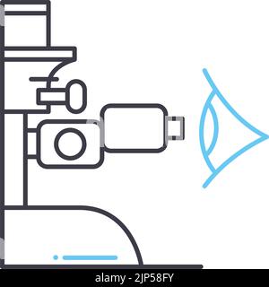 eye test line icon, outline symbol, vector illustration, concept sign Stock Vector