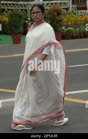 Kolkata, India. 16th Aug, 2022. KOLKATA, INDIA - AUGUST 15: Chief Minister of West Bengal Mamata Banerjee during 75th Independence Day celebration event at Red Road on August 15, 2022 in Kolkata, India. (Photo by Samir Jana/Hindustan Times/Sipa USA ) Credit: Sipa USA/Alamy Live News Stock Photo