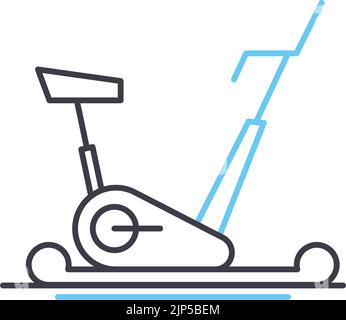 exercycle line icon, outline symbol, vector illustration, concept sign Stock Vector