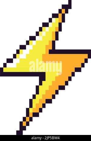 electric battery energy game pixel art vector illustration Stock Vector ...