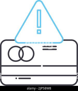 Credit risk outline vector icon. Thin line black credit risk icon, flat ...