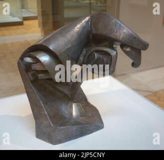 The Horse by Raymond Duchamp-Villon (1876-1918), 1914, cast in the 1950s, lead, view 1 Stock Photo