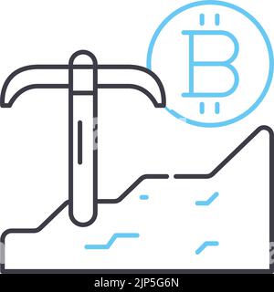 decentralize line icon, outline symbol, vector illustration, concept sign Stock Vector