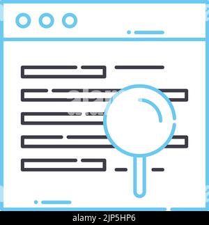 dns line icon, outline symbol, vector illustration, concept sign Stock Vector
