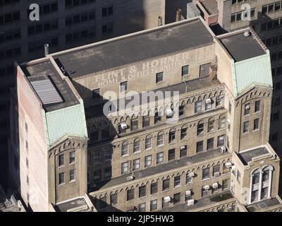 Flint & Horner building, 66 West 47th Street, New York City - as seen from Top of the Rock Stock Photo