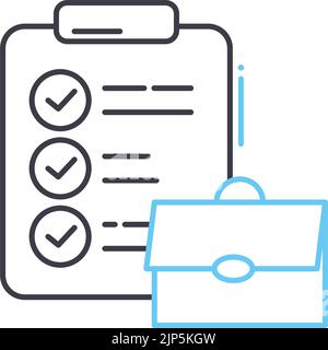 business to do list line icon, outline symbol, vector illustration, concept sign Stock Vector