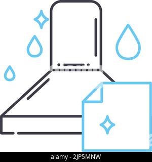 disinfection line icon, outline symbol, vector illustration, concept sign Stock Vector