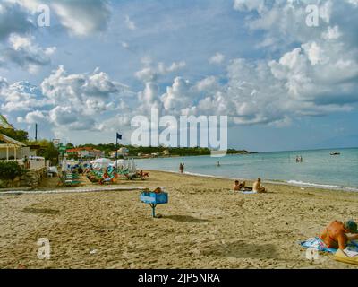 A famous beach in Tsilivi of Zakynthos island of Greece Stock Photo