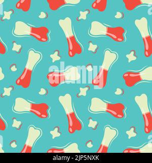 Colorful repetitive pattern background of gummy candies made of simple vector illustrations. Stock Vector