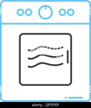 dryer line icon, outline symbol, vector illustration, concept sign Stock Vector