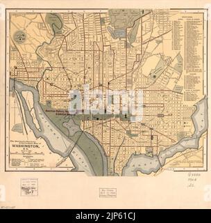 The Matthews-Northrup up-to-date map of Washington, D.C. Stock Photo