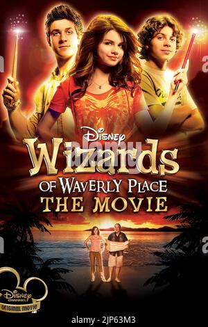 DAVID HENRIE, SELENA GOMEZ, JAKE T. AUSTIN POSTER, WIZARDS OF WAVERLY PLACE: THE MOVIE, 2009 Stock Photo