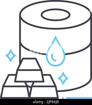 commodities line icon, outline symbol, vector illustration, concept sign Stock Vector