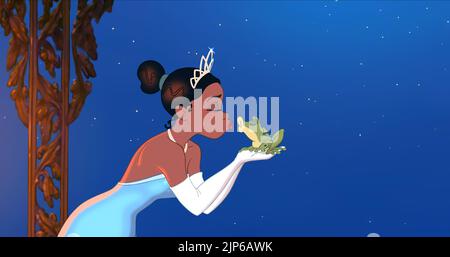 PRINCESS TIANA, FROG NAVEEN, THE PRINCESS AND THE FROG, 2009 Stock Photo