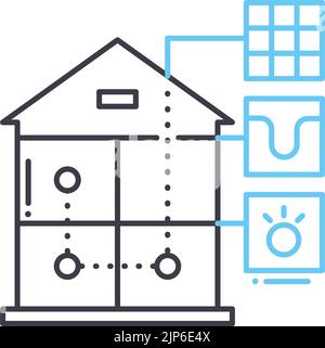 Energy Efficient at Home Vector Illustration of Smart House Technology ...