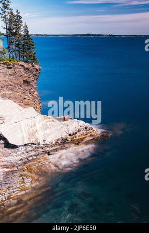 Staircases of Ovens Natural Park, Nova Scotia Stock Photo