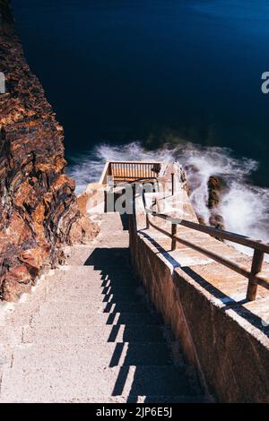 Staircases of Ovens Natural Park, Nova Scotia Stock Photo