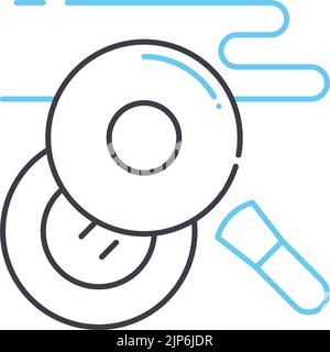 concealer line icon, outline symbol, vector illustration, concept sign Stock Vector