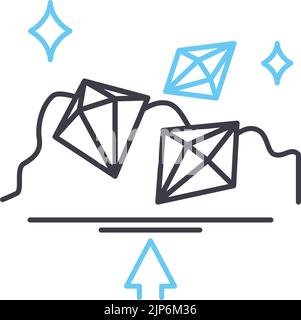 commodities investment line icon, outline symbol, vector illustration, concept sign Stock Vector