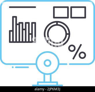 dashboard line icon, outline symbol, vector illustration, concept sign Stock Vector